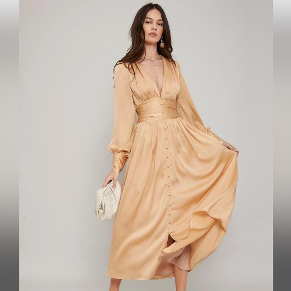 Shein Motf Premium Empire Waist Flowy Dress Size M
